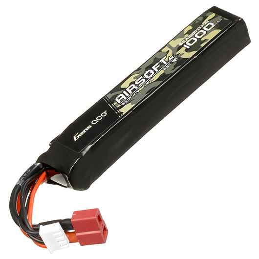 Gens Ace Airsoft LiPo Akku 11,1V 1000mAh 25C / 80C Stock-Tube Type m. T-Stecker Anschluss