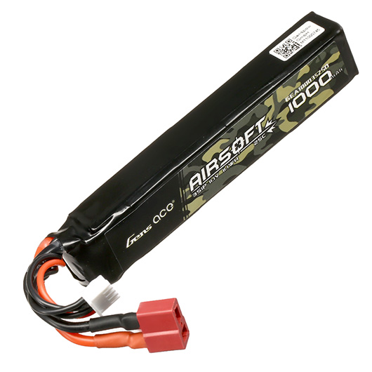 Gens Ace Airsoft LiPo Akku 11,1V 1000mAh 25C / 80C Stock-Tube Type m. T-Stecker Anschluss Bild 2