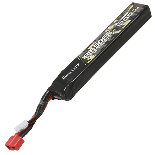 Gens Ace Airsoft LiPo Akku 11,1V 1200mAh 25C / 80C Long Stock-Tube Type m. T-Stecker Anschluss Bild 1