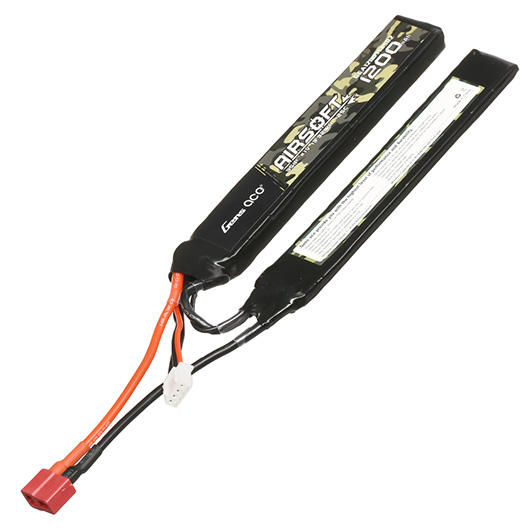 Gens Ace Airsoft LiPo Akku 11,1V 1200mAh 25C / 80C Small-Long Two-Panel Type m. T-Stecker Anschluss Bild 1