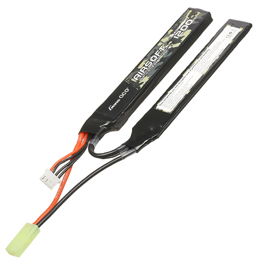 Gens Ace Airsoft LiPo Akku 11,1V 1200mAh 25C / 80C Small-Long Two-Panel Type m. Mini-Tam Anschluss Bild 1