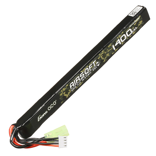 Gens Ace Airsoft LiPo Akku 11,1V 1400mAh 25C / 80C Stick-Type m. Mini-Tam Anschluss Bild 2