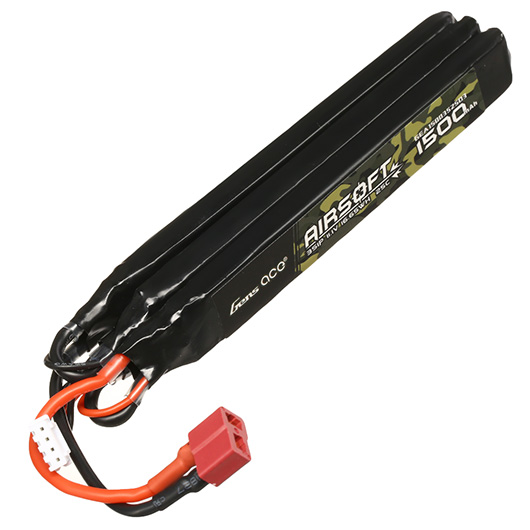 Gens Ace Airsoft LiPo Akku 11,1V 1500mAh 25C / 80C Small-Long Tri-Panel Type m. T-Stecker Anschluss Bild 2