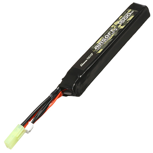 Gens Ace Airsoft LiPo Akku 11,1V 1500mAh 25C / 80C Long Stock-Tube Type m. Mini-Tam Anschluss Bild 1