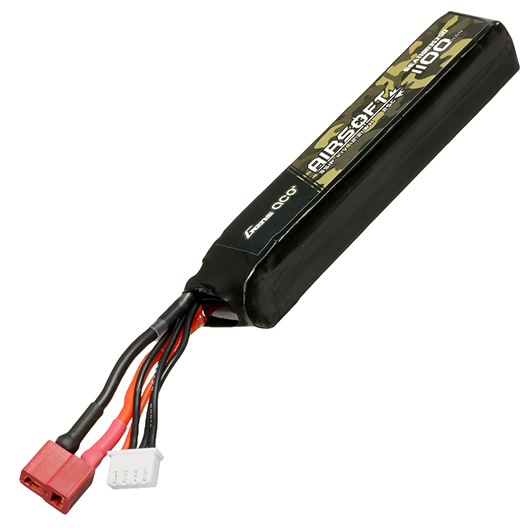 Gens Ace Airsoft LiPo Akku 11,1V 1100mAh 25C / 80C Stock-Tube Type m. T-Stecker Anschluss Bild 1