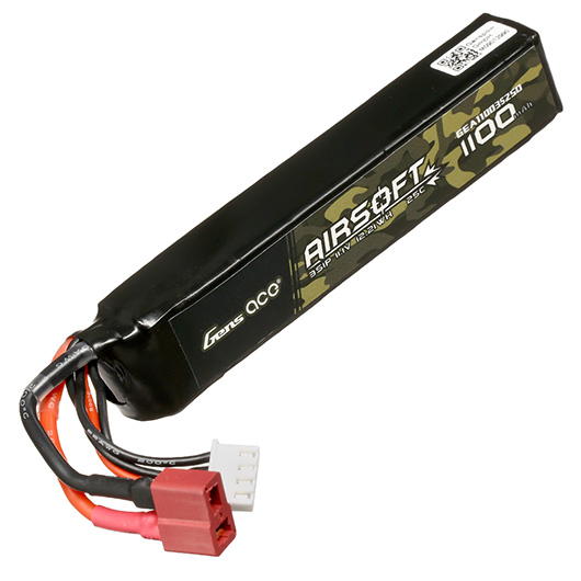 Gens Ace Airsoft LiPo Akku 11,1V 1100mAh 25C / 80C Stock-Tube Type m. T-Stecker Anschluss Bild 2