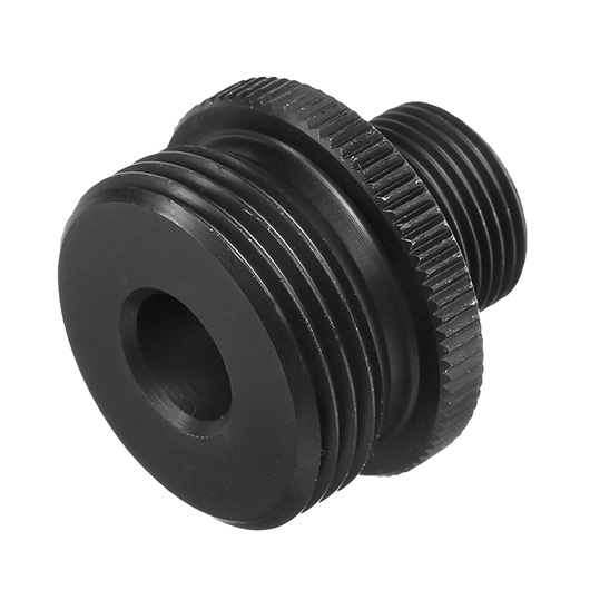 Royal Airsoft Barrel Extension / Silencer Adapter 14mm- schwarz f. Well MB01 / MB04 / MB05 / MB08 Gewehrserie Bild 1