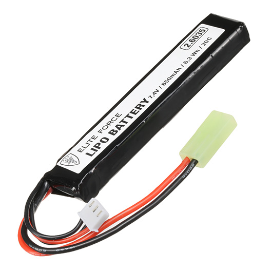 Elite Force LiPo Akku 7,4V 850mAh 20C Stock-Tube Type m. Mini-Tam Anschluss