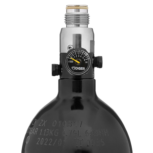 Soger Sports 0,8L / 48ci HPA Tank mit Regulator 3000 PSI / 850 PSI schwarz Bild 3