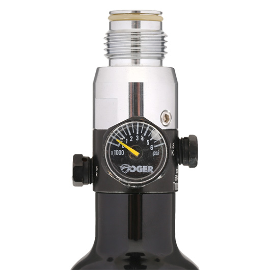 Soger Sports 0,16L / 10ci HPA Tank mit SLP Regulator 3000 PSI / 450 PSI schwarz Bild 3