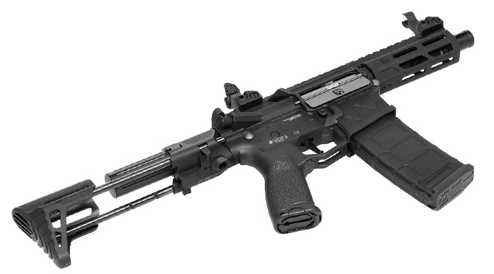 Evolution M4 Ghost XS EMR PDW Carbontech ETS II Mosfet AEG 6mm BB schwarz Bild 5