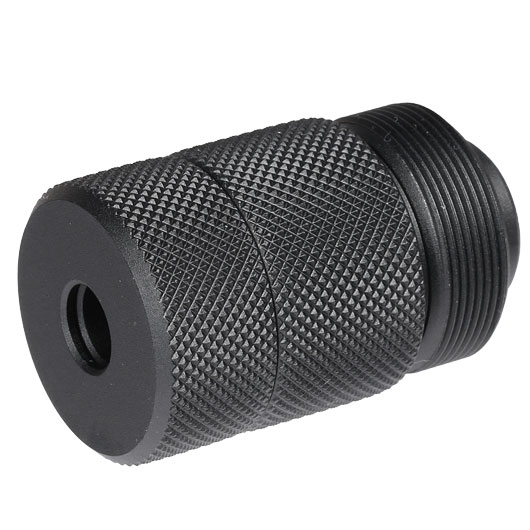 Action Army Barrel Extension / Silencer Adapter Type-A 14mm- schwarz f. AAC T10 Gewehre Bild 1