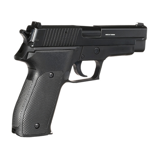 Cybergun Swiss Arms Navy Pistol mit Metallschlitten H.P.A. Fire Line Springer 6mm BB schwarz Bild 3