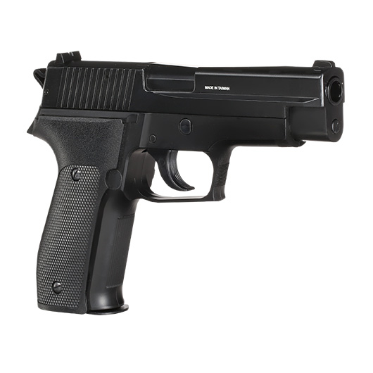 Cybergun Swiss Arms Navy Pistol mit Metallschlitten H.P.A. Fire Line Springer 6mm BB schwarz Bild 6