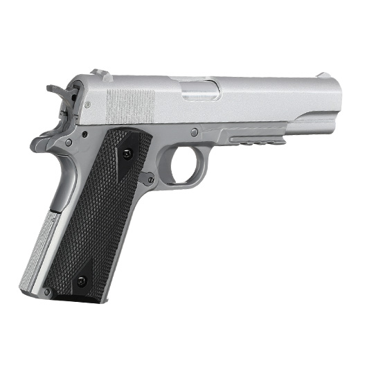 Cybergun Colt M1911A1 mit Metallschlitten H.P.A. Fire Line Springer 6mm BB silber Bild 3