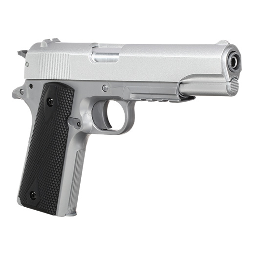 Cybergun Colt M1911A1 mit Metallschlitten H.P.A. Fire Line Springer 6mm BB silber Bild 6