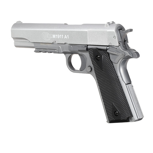 Cybergun Colt M1911A1 mit Metallschlitten H.P.A. Fire Line Springer 6mm BB silber Bild 7