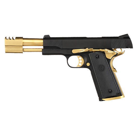 Vorsk Airsoft VP-X 1911 Vollmetall GBB 6mm BB Gold Match Bild 2