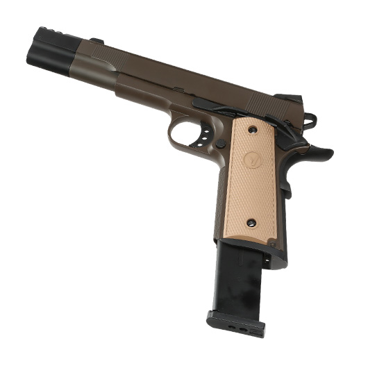 Vorsk Airsoft VP-X 1911 Vollmetall GBB 6mm BB Tan / Bronze Bild 5