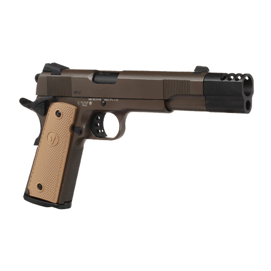 Vorsk Airsoft VP-X 1911 Vollmetall GBB 6mm BB Tan / Bronze Bild 7