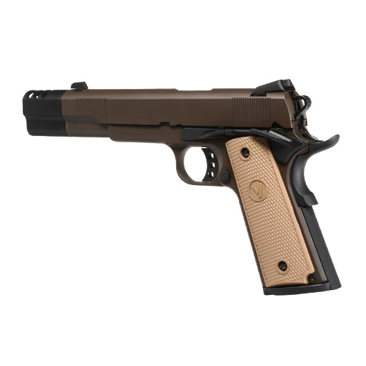 Vorsk Airsoft VP-X 1911 Vollmetall GBB 6mm BB Tan / Bronze Bild 8