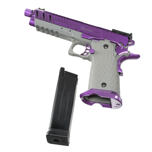 Vorsk Airsoft Hi-Capa 5.1 Vengeance Vollmetall GBB 6mm BB grau / purple Bild 6