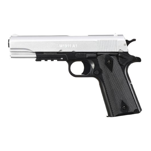 Cybergun Colt M1911A1 mit Metallschlitten H.P.A. Fire Line Springer 6mm BB Dual Tone silber / schwarz Bild 1