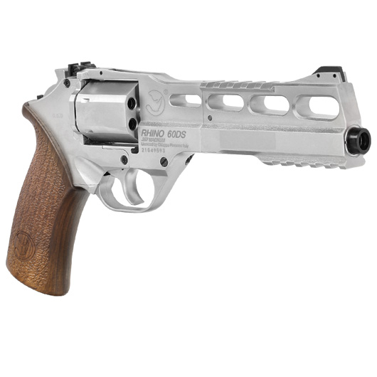 BO Manufacture Chiappa Charging Rhino 60DS Revolver Vollmetall CO2 6mm BB silber Bild 8