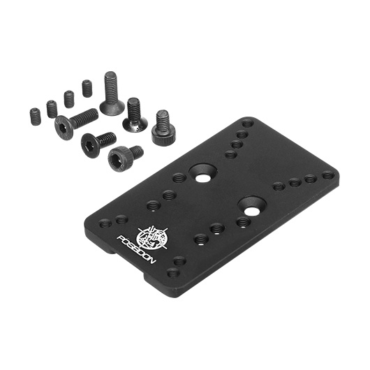 Poseidon Aluminium CNC RMR Direkhalterung mit Montageschrauben f. Orion GBB Serie schwarz