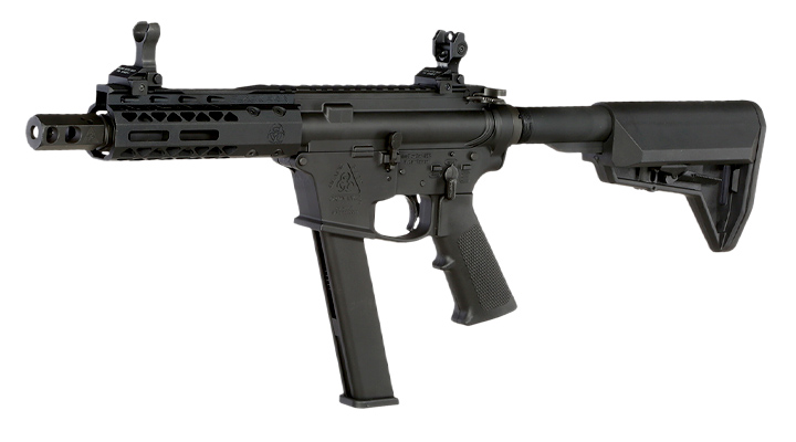 King Arms Black Rain Ordnance 9mm SBR Vollmetall Gas-Blow-Back 6mm BB schwarz