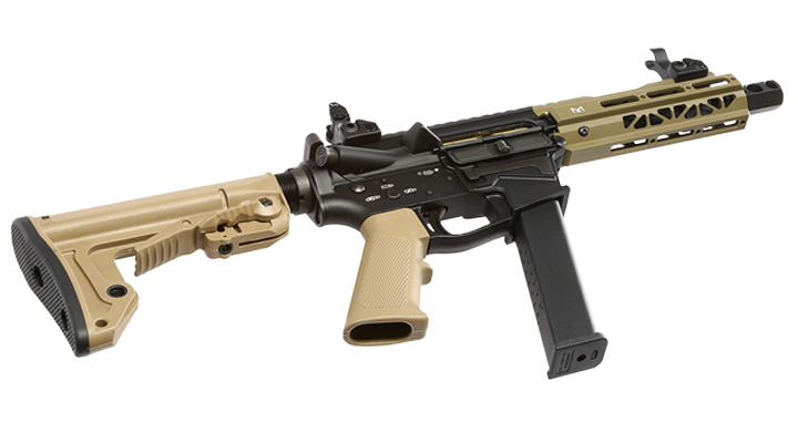 King Arms TWS 9mm SBR Vollmetall Gas-Blow-Back 6mm BB Dark Earth Bild 4