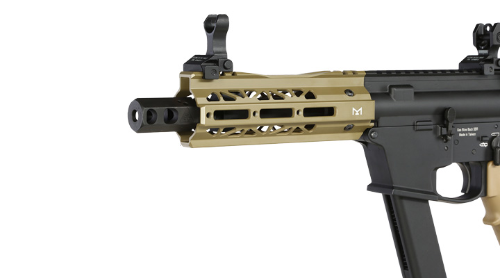 King Arms TWS 9mm SBR Vollmetall Gas-Blow-Back 6mm BB Dark Earth Bild 6