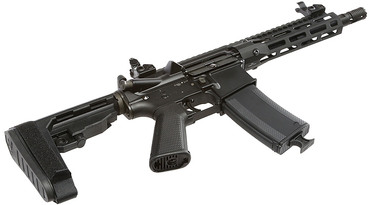 King Arms / EMG Troy Industries M4 SOCC 7.6 PDW Vollmetall S-AEG 6mm BB schwarz Bild 4