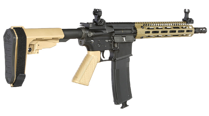 King Arms / EMG Troy Industries M4 SOCC 10.5 CQB Vollmetall S-AEG 6mm BB Dark Earth Bild 3