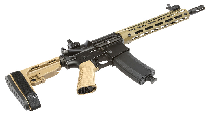 King Arms / EMG Troy Industries M4 SOCC 10.5 CQB Vollmetall S-AEG 6mm BB Dark Earth Bild 4