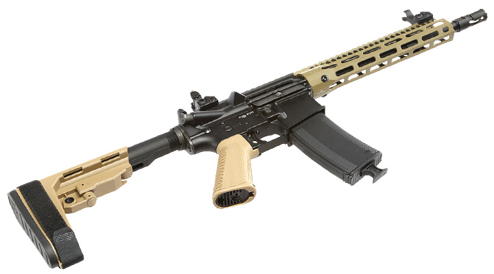 King Arms / EMG Troy Industries M4 SOCC 10.5 CQB Vollmetall S-AEG 6mm BB Dark Earth Bild 5