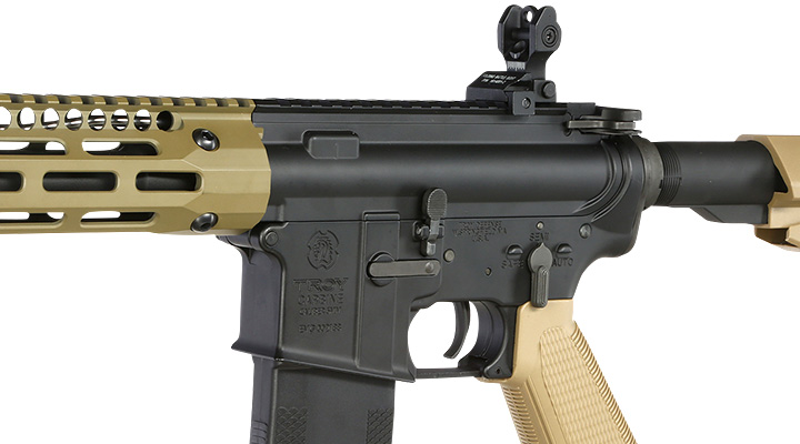 King Arms / EMG Troy Industries M4 SOCC 10.5 CQB Vollmetall S-AEG 6mm BB Dark Earth Bild 7