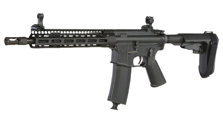 King Arms / EMG Troy Industries M4 SOCC 10.5 CQB Vollmetall S-AEG 6mm BB schwarz