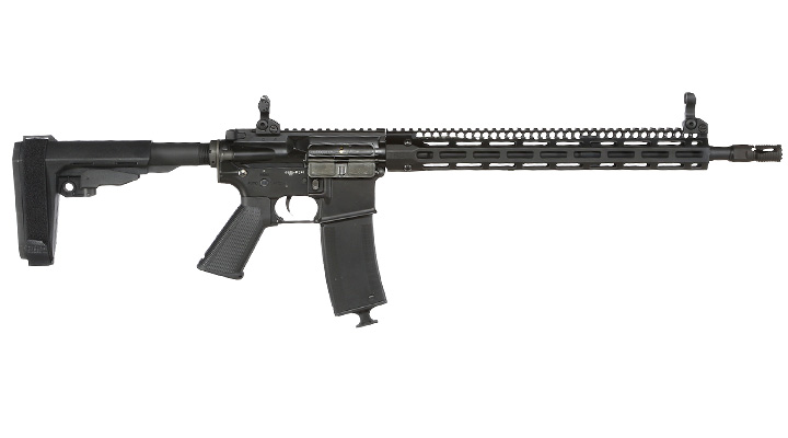 King Arms / EMG Troy Industries M4 SOCC 15 Carbine Vollmetall S-AEG 6mm BB schwarz Bild 2