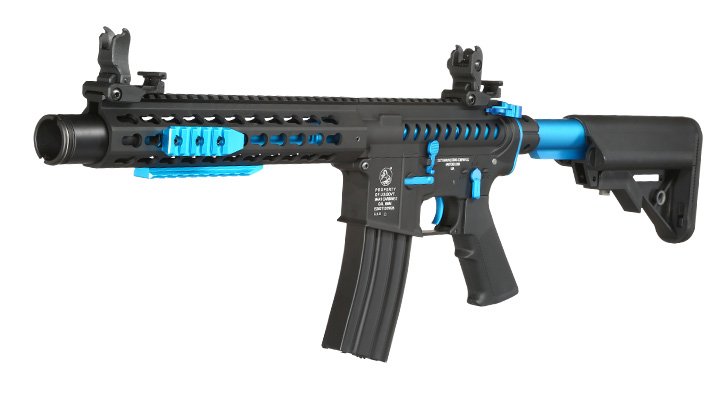 Cybergun Colt M4 Blast Blue Fox Vollmetall Komplettset S-AEG 6mm 