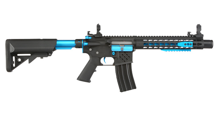 Cybergun Colt M4 Blast Blue Fox Vollmetall Komplettset S-AEG 6mm BB schwarz Bild 2