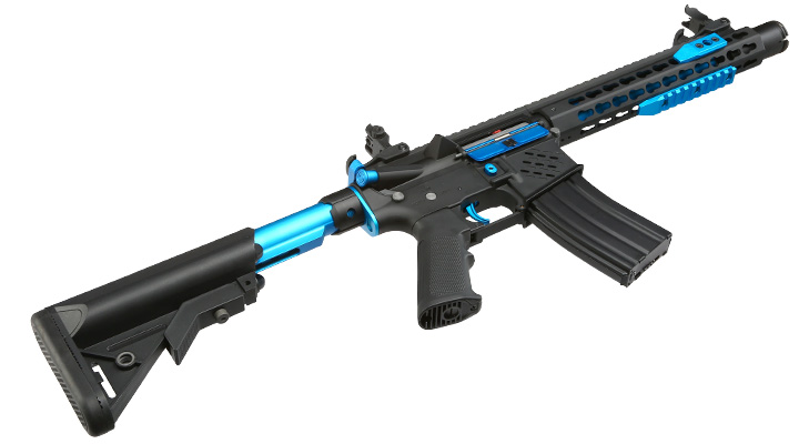 Cybergun Colt M4 Blast Blue Fox Vollmetall Komplettset S-AEG 6mm BB schwarz Bild 5