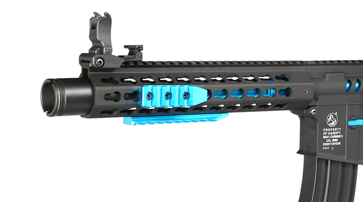 Cybergun Colt M4 Blast Blue Fox Vollmetall Komplettset S-AEG 6mm BB schwarz Bild 6