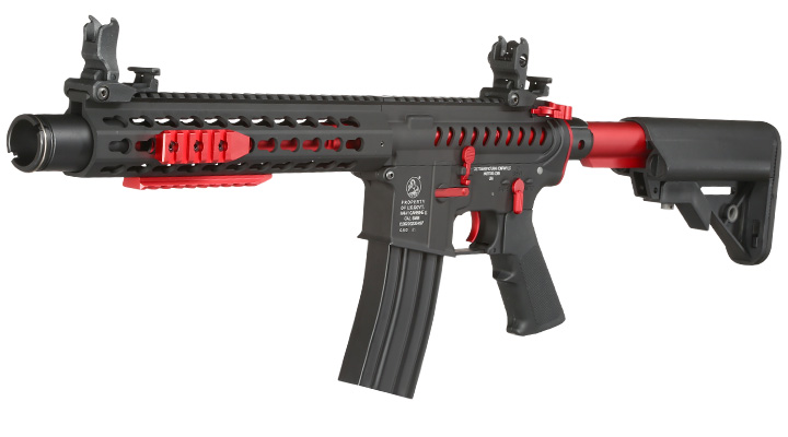 Cybergun Colt M4 Blast Red Fox Vollmetall Komplettset S-AEG 6mm BB schwarz