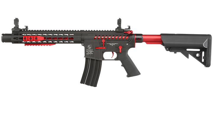 Cybergun Colt M4 Blast Red Fox Vollmetall Komplettset S-AEG 6mm BB schwarz Bild 1