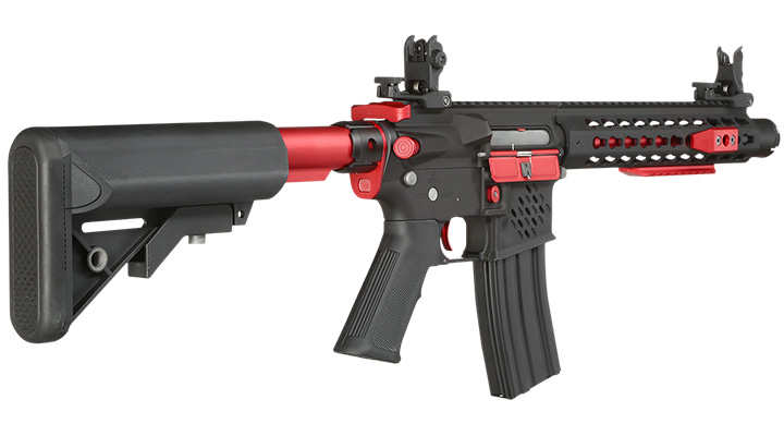 Cybergun Colt M4 Blast Red Fox Vollmetall Komplettset S-AEG 6mm BB schwarz Bild 3