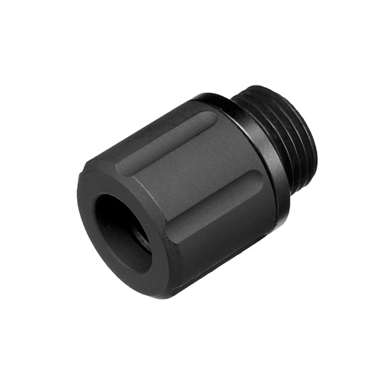 APS Aluminium Schalldmpferadapter f. Pistolen 11mm- auf 14mm- schwarz