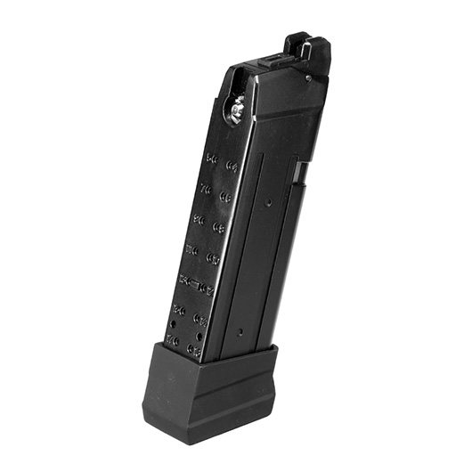 APS / EMG F1 Firearms BSF19 GBB Magazin 23 Schuss m. EMG Aluminium Bodenplatte schwarz - Softairgas-Version Bild 1