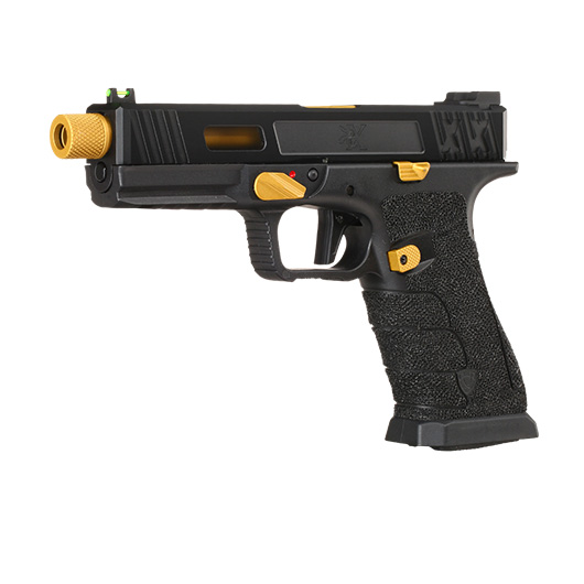 APS BumbleBee XX D-Mod mit Metallschlitten GBB 6mm BB schwarz / gold - Standard Edition