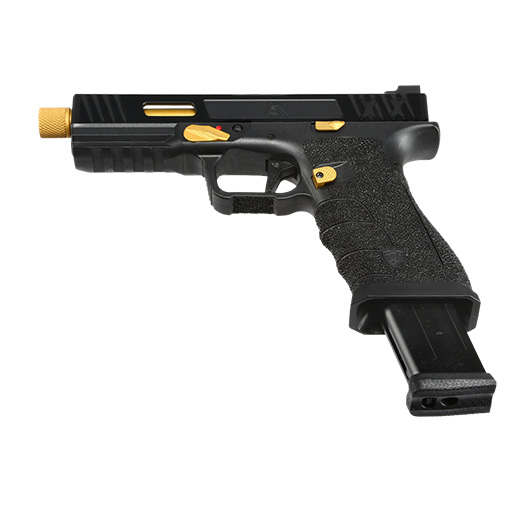 APS BumbleBee XX D-Mod mit Metallschlitten GBB 6mm BB schwarz / gold - Standard Edition Bild 5